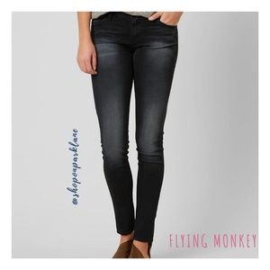 Flying Monkey Midrise Skinny Stretch Jeans, Grey